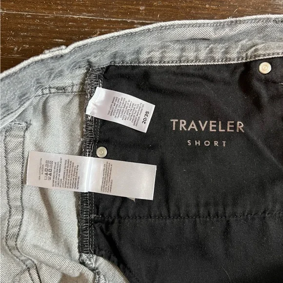 Lucky Brand Traveler High Waisted Jean Short Light Wash Gray - Picture 12 of 13